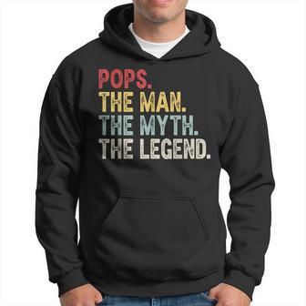 Pops The Man The Myth The Legend Fathers Day Hoodie - Thegiftio UK