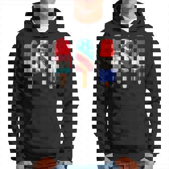 Popsicle Us American 4Th Of July Popsicle Red White & Blue Hoodie - Thegiftio UK