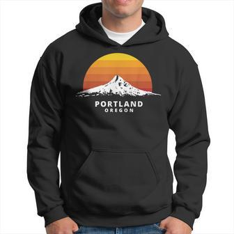 Portland Oregon Mt Hood Sunset Clean Variant Hoodie - Monsterry CA