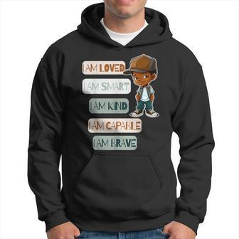 Positive Affirmations For African American Boys Hoodie - Monsterry