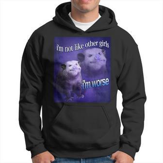 Possum I’M Not Like Other Girls I’M Worse Phalangeriformes Hoodie - Monsterry CA