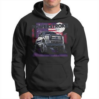 Powerstroke Single Cab Truck American Flag New Body Style Hoodie - Monsterry