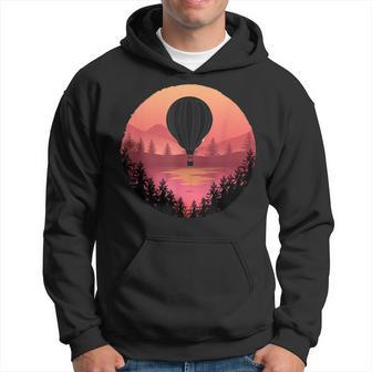 Pretty Flying Hot Air Balloon Cool Sunset Ballooning Lovers Hoodie - Monsterry DE