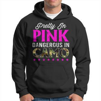 Pretty Pink Dangerous In Camo Hunting Hobby Hoodie - Monsterry UK