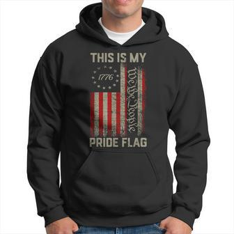 This Is My Pride Flag Usa American Patriotic 4Th Of July Hoodie - Seseable