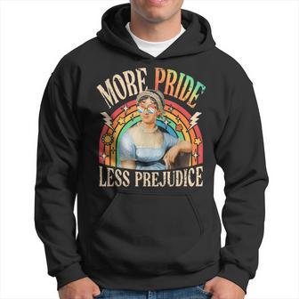 More Pride Less Prejudice Pride Month Lgbt Gay Lesbian Hoodie - Thegiftio UK
