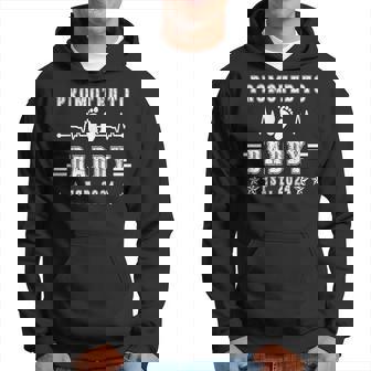 Promoted To Daddy Est 2024 Fathers Day Best Dad Ever Hoodie - Thegiftio UK