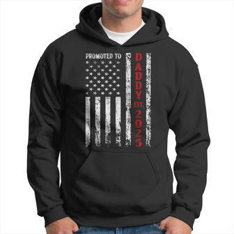 Promoted To Daddy Est 2025 New Dad 2025 First Time Dad Hoodie - Thegiftio UK