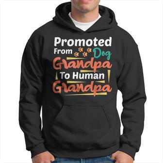 Promoted From Dog Grandpa To Human Grandpa Father's Day Hoodie - Monsterry DE