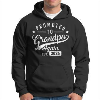 Promoted To Grandpa Again Est 2025 Grandpa Baby Announcement Hoodie - Monsterry UK