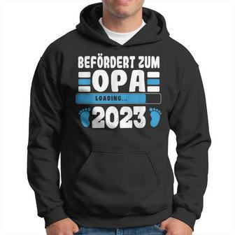 Promotes To Grandpa 2023 Loading Pregnancy Announcement Hoodie - Monsterry