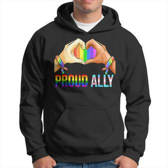 Proud Ally Pride Lgbt Transgender Flag Heart Gay Lesbian Hoodie - Monsterry CA