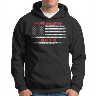 Proud American Patriotic Usa Flag Realtor Hoodie - Monsterry