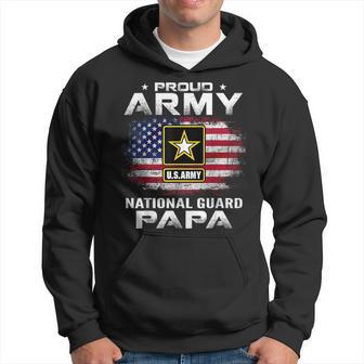 Proud Army National Guard Papa With American Flag Hoodie - Monsterry