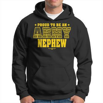 Proud To Be An Army Nephew Us Flag Pride Military Family Hoodie - Monsterry UK