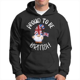 Proud To Be British Union Jack Gnome England Great Britain Hoodie - Thegiftio UK