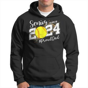 Proud Dad Of A 2024 Senior Graduate Class 2024 Softball Hoodie - Seseable