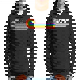 Proud Dad Gay Pride Lgbt Flag Vintage Parent Father's Day Hoodie - Thegiftio