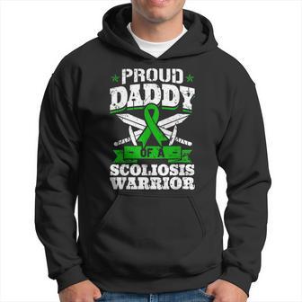 Proud Daddy Of A Scoliosis Warrior Awareness Ribbon Advocate Hoodie - Monsterry UK