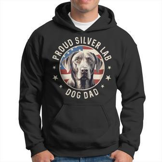 Proud Silver Labrador Retriever Dog Dad Hoodie - Monsterry CA