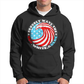 Proudly Wave The Red White Blue 4Th Of July Beach Hoodie - Monsterry DE