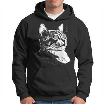 Psychedelic Cat Festival Edm Trippy Illusion Kitty Rave Cats Hoodie - Monsterry