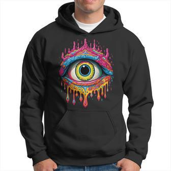 Psychedelic Third Eye Trippy Colorful Hippie Psychonaut Hoodie - Monsterry DE