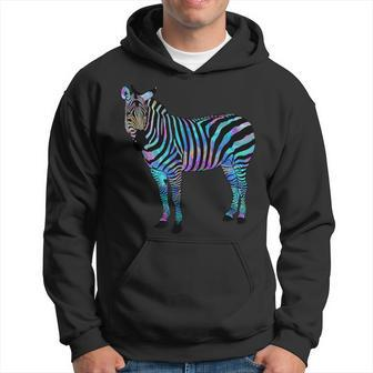 Psychedelic Zebra Trippy Zebra Animal Hoodie - Monsterry