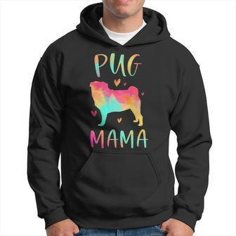 Pug Mama Colorful Pug Dog Mom Hoodie | Mazezy