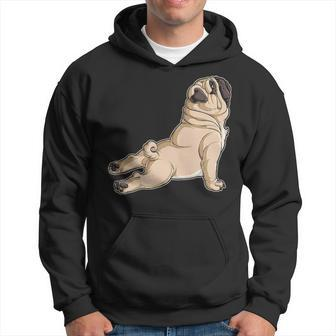 Pug Yoga Fitness Workout Gym Dog Lovers Puppy Athletic Pose Hoodie | Mazezy