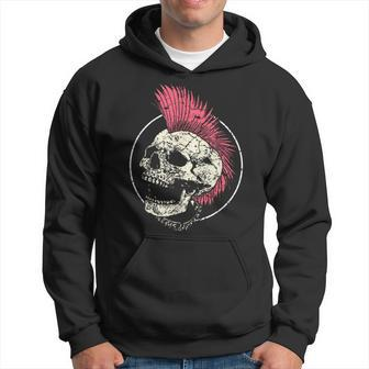 Punk Rock Skull Skeleton Rocker Fans Hoodie - Monsterry