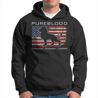 Pureblood Movement Lion Pureblood Medical Freedom Usa Flag Hoodie - Monsterry