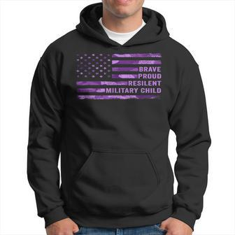 Purple Up Military Kid Us Flag Military Child Month Adult Hoodie - Monsterry CA