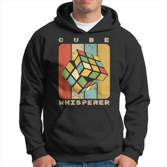 Puzzle Cube Whisperer Vintage Speed Cubing Youth Math Hoodie - Monsterry