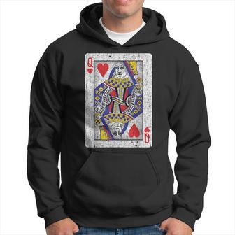 Queen Of Hearts Card Poker Bridge Player Costume Hoodie - Monsterry