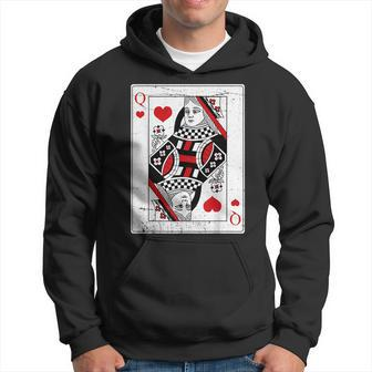 Queen Of Hearts Valentines Day Cool V-Day Couple Matching Hoodie - Seseable