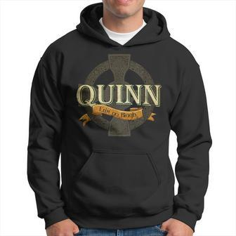 Quinn Irish Surname Quinn Irish Family Name Celtic Cross Hoodie - Seseable