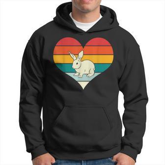 Rabbit Bunny Heart Valentines Day Retro Rabbit Hoodie - Monsterry AU