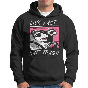 Raccoon And Possum Live Fast Eat Trash Enjoy Life Adventure Hoodie - Seseable