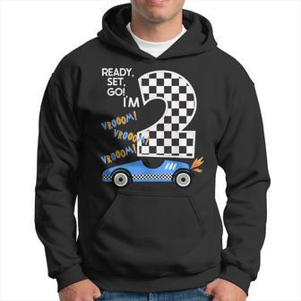 Race Car 2Nd Birthday Party Racing Car Driver 2 Birthday Boy Hoodie - Monsterry