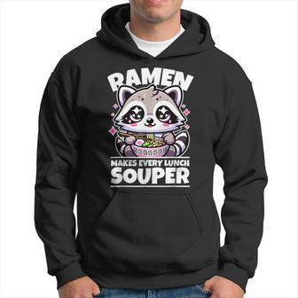 Ramen Lover Racoon Eats Ramen Noodles Coon Ramen Hoodie | Mazezy