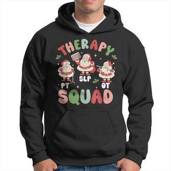 Therapy Squad Slp Ot Pt Santa Christmas Speech Physical Hoodie | Mazezy
