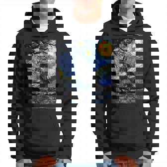 Raven Art Starry Night With Edgar Allan Poe Raven Poe Hoodie | Mazezy