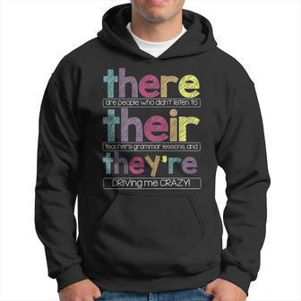There Their They're T English Grammar Teacher Hoodie | Mazezy