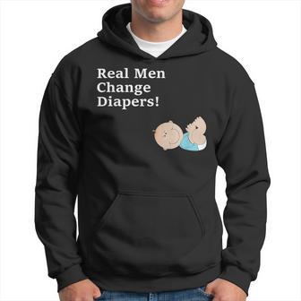 Real Change Diapers Parenting New Dads Father's Day Hoodie - Monsterry UK