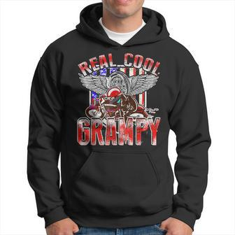 Real Cool Grampy Biker Racing For Fathers Day Hoodie - Monsterry DE