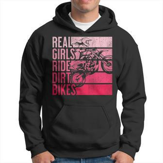 Real Girls Ride Dirt Bikes Motocross Lovers Hoodie | Mazezy