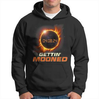 Realistic Total Solar Eclipse Getting Mooned 2024 Hoodie - Monsterry CA