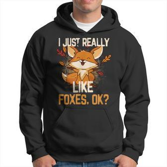 I Really Like Foxes For Fox Lovers Hoodie - Monsterry UK