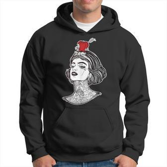Red Apple Arrow Aim William Tell Pin-Up Tattoo Hoodie - Monsterry DE